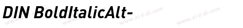 DIN BoldItalicAlt字体转换